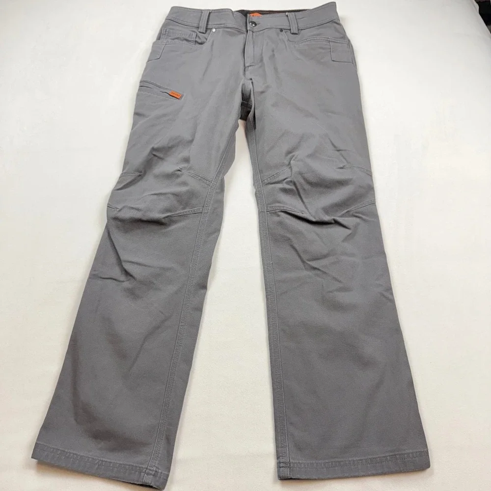 BRUNT The Torra Work Pant Mens 31x30 Grey Canvas‎ Articulated Knee Utility EUC